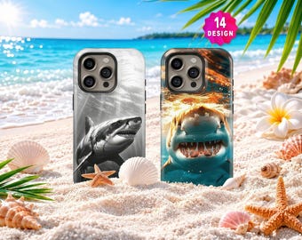 White Shark iPhone 17 16 15 14 Pro Case, Summer Style  Sea Life Ocean Lovers Phone Cover