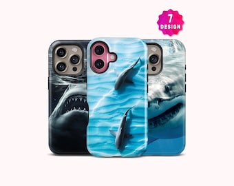 Shark Phone Case,Sea Case,iPhone 13 Pro Max Case Shark,Great White Shark Phone Case,iPhone 14 13 12 11 Pro Max mini Case,Sealife,Ocean Case