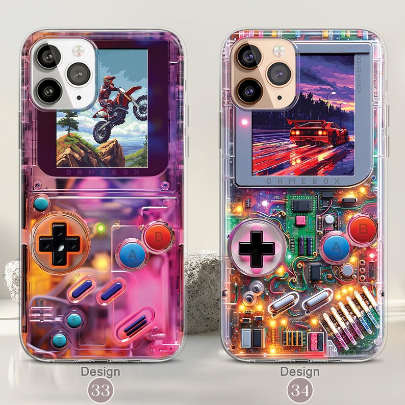 Retro Gameboy MagSafe Handyhülle, iPhone 17/16/15 Pro Max Konsolen Hülle, Samsung Galaxy S25/S24/S23/S22 Hülle, 80er Jahre Videospiel Hülle Bild 18