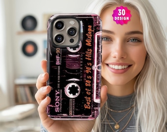 Retro Cassette Tape iPhone 17 16 15 14 Pro Max: 80s 90s Nostalgia Protective Cover