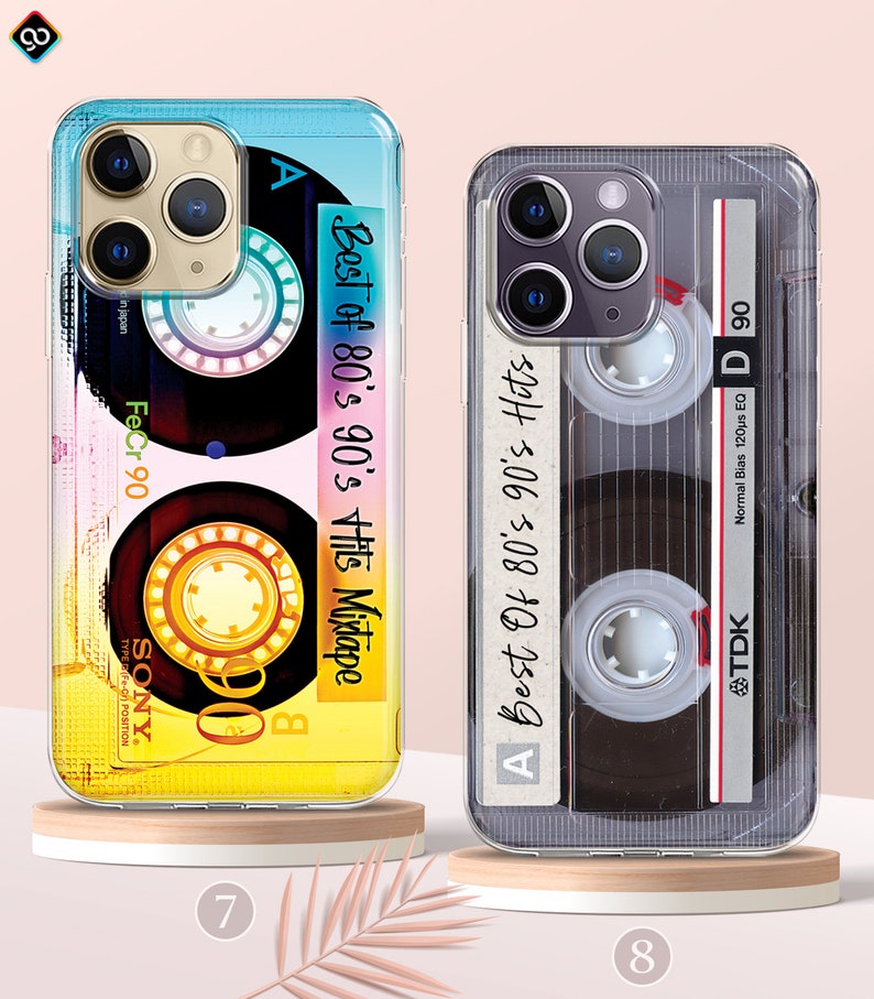 Retro Vintage Mixtape Cassette Tape Phone Case, iPhone 15 14 13 MagSafe Case, 80s 90s Retro Nostalgic Gifts Phone Case, Samsung S24 S23 Case image 5