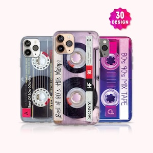 Custom Retro Gifts for Mom Dad:  iPhone 17/16/15 Pro Y2K Cassette Tape Phone Case