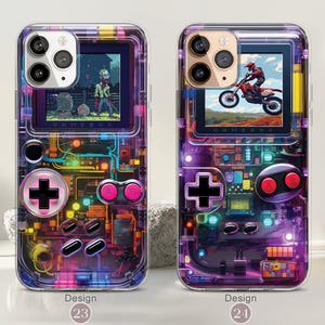 Retro Gameboy MagSafe Handyhülle, iPhone 17/16/15 Pro Max Konsolen Hülle, Samsung Galaxy S25/S24/S23/S22 Hülle, 80er Jahre Videospiel Hülle Bild 13