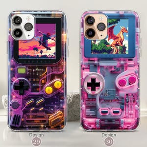 Retro Gameboy MagSafe Handyhülle, iPhone 17/16/15 Pro Max Konsolen Hülle, Samsung Galaxy S25/S24/S23/S22 Hülle, 80er Jahre Videospiel Hülle Bild 16