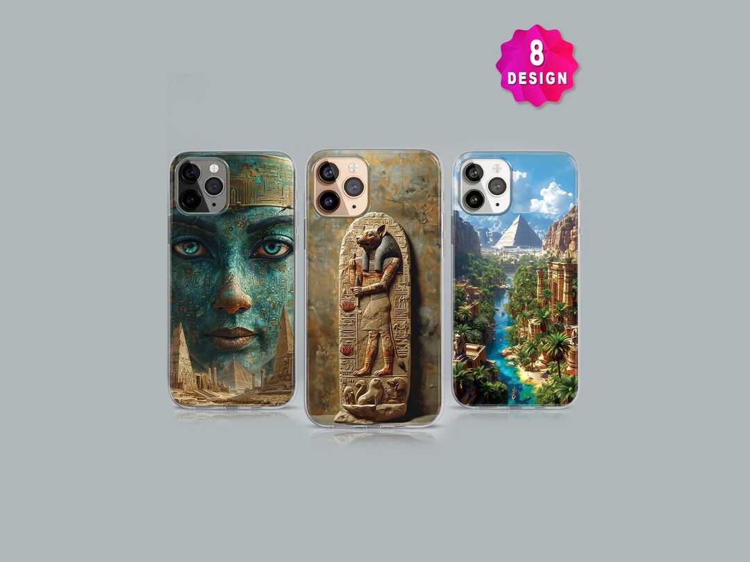 Pyramids Ancient Egypt Art Phone Case, iPhone 15 14 13 Magsafe Case ...