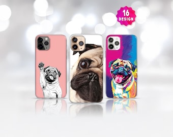 Pug Lovey Phone Case, Pug Gift for Women, Pug Lover Owner Gift, Pet Phone Case, Pug Memorial Gift, Dog Owner Gift, iPhone 15 14 13 MagSafe