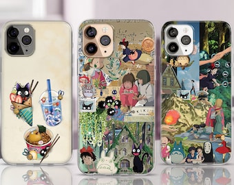 Funda de anime para iPhone 15, 14 y 13, con collage de manga y arte japonés estético, MagSafe, arte de inspiración japonesa Ukiyo-e, funda para Samsung S24, S23 y S22