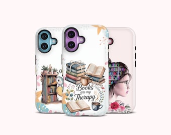 Custodia personalizzata per iPhone 17/16/15 Pro Max "Book Lover": regalo per lettori amanti dei libri, regalo di compleanno per appassionati di libri