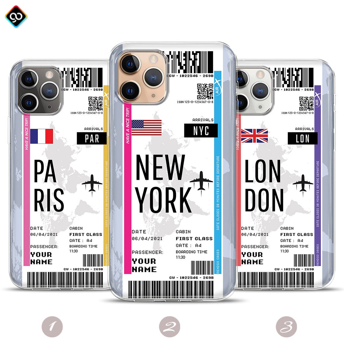 Boarding Pass Case Plane Ticket Phone Case Flight Ticket - Etsy