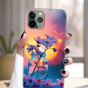 Daisy Flower Floral Girly iPhone Case, iPhone 15 14 13 MagSafe Case, Fashionable Wildflower Woman Phone Case, Samsung Galaxy S24 S23 Case 6
