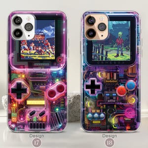 Retro Gameboy MagSafe Handyhülle, iPhone 17/16/15 Pro Max Konsolen Hülle, Samsung Galaxy S25/S24/S23/S22 Hülle, 80er Jahre Videospiel Hülle Bild 10