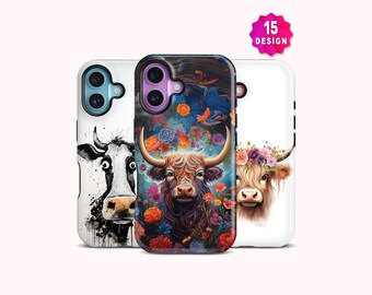 Black And White Cow Phone Case: Funny Farm Funny Animal Phone Case, iPhone 17/16/15/ Pro