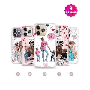 Girl Mom Mother Mama Phone Case,Best Mom Daughter phone case,iPhone 14 13 12 11 Pro Max Case,Mother's Gift,Mom Life,Mom of Boy,Mom of Girl image 1