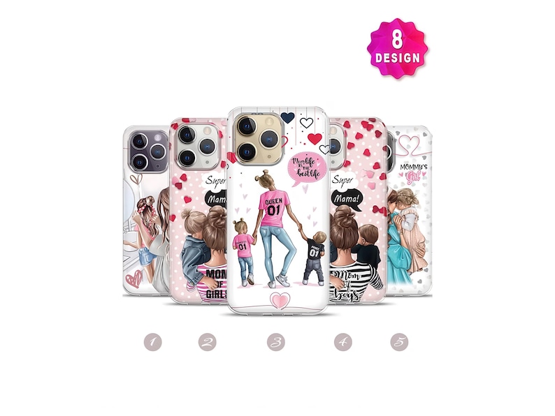Girl Mom Mother Mama Phone Case,Best Mom Daughter phone case,iPhone 14 13 12 11 Pro Max Case,Mother's Gift,Mom Life,Mom of Boy,Mom of Girl image 1