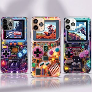 Retro Video Game MagSafe Phone Case, 80s Console Cover Case, iPhone 15 14 13 12 Pro Max gameboy Case, Samsung Galaxy S24 S23 S22 S21 Case