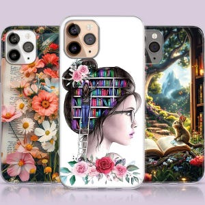 Gepersonaliseerde boekenplank MagSafe-telefoonhoesje, boektelefoonhoesje iphone 16 pro max, boekenliefhebber cadeau, boekenwurmcadeaus, leesgrage telefoonhoesje, iPhone 16