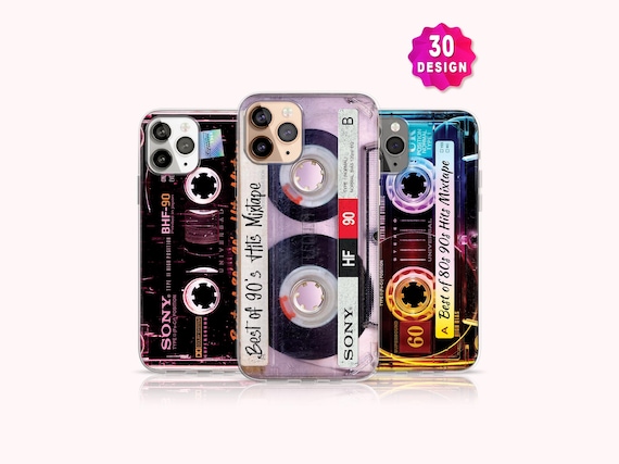 iPhone 17/16/15 Pro Retro Y2K iPhone MagSafe Case, 80s 90s Gifts, Mixtape Cassette Tape Vintage Phone Case, Mom Dad Gift Ideas