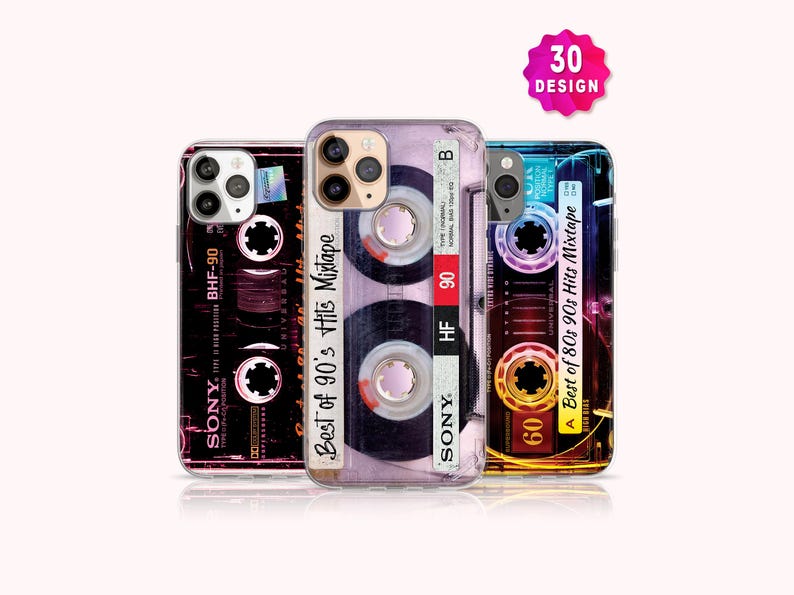 iPhone 17/16/15 Pro Retro Y2K iPhone MagSafe Case, 80s 90s Gifts, Mixtape Cassette Tape Vintage Phone Case, Mom Dad Gift Ideas image 1