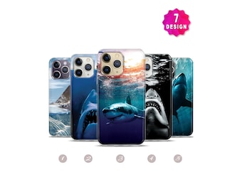 White Shark iPhone 17, 16, 15, 14 Pro Max Case, Shark Week gift, Sea Ocean Phone Case