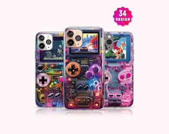 Retro 90s Gameboy iPhone 17/16/15 Pro MagSafe Case: Video Game Console Case, Samsung Galaxy S25/S24/S23 Case