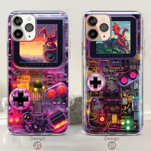 Retro Gameboy MagSafe Handyhülle, iPhone 17/16/15 Pro Max Konsolen Hülle, Samsung Galaxy S25/S24/S23/S22 Hülle, 80er Jahre Videospiel Hülle Bild 15