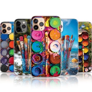 Paint Palette Artist Magsafe Phone Case, Watercolor Palette Art Phone Case, Colorful Rainbow iPhone Case, Artistic Gifts, iPhone 15 14 13 12
