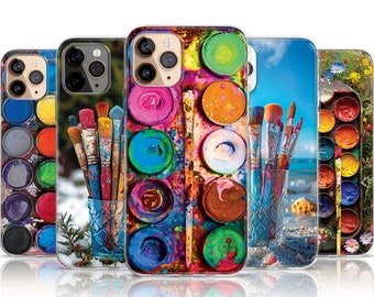 Paint Palette Artist Magsafe Phone Case, Watercolor Palette Art Phone Case, Colorful Rainbow iPhone Case, Artistic Gifts, iPhone 15 14 13 12