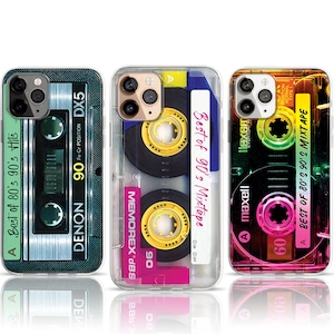 80s 90s Nostalgia Gifts, Retro Custom Mixtape Cassette Tape Phone Case, Vintage Gifts for Men, iPhone 15 14 13 MagSafe Case, Samsung S24 S23