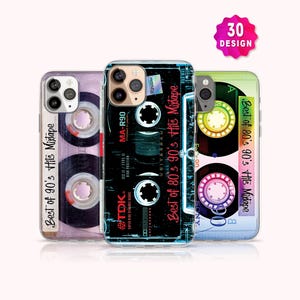 Regalos nostálgicos de los 80 y 90, funda retro personalizada con casete de mixtape, regalos vintage para hombre, funda MagSafe para iPhone 15, 14 y 13, Samsung S24 y S23