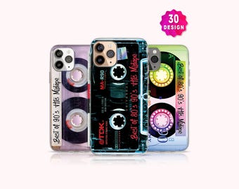 Regali nostalgici anni '80 e '90, custodia per telefono personalizzata con mixtape retrò, regali vintage per uomo, custodia MagSafe per iPhone 15 14 13, Samsung S24 S23