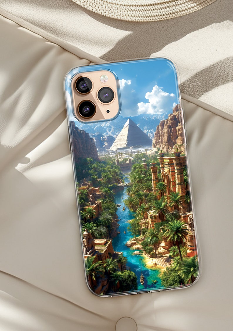 Pyramids Ancient Egypt Art Phone Case, iPhone 15 14 13 Magsafe Case ...