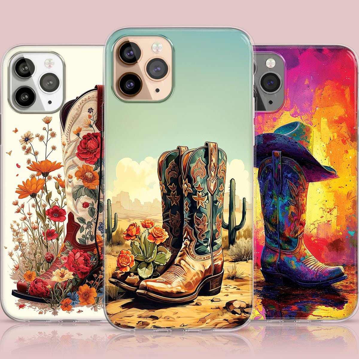 Howdy Cowboy boots Yeehaw Cowgirls iPhone 16 15 14 Case Cowgirl Boots Western Phone Case Rodeo Howdy Lover, Cowboy Gifts For Dad Texas Gift