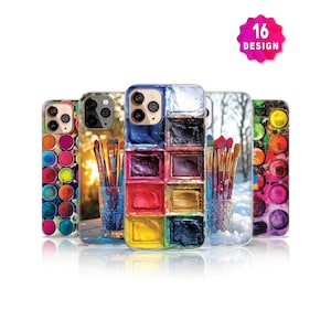Aquarell Farbpalette MagSafe Handyhülle, Geschenk für Künstler, Gemalte Kunst Handyhülle, Geschenk für Kunstliebhaber, Künstlerische Geschenke, iPhone 15 14 13 12