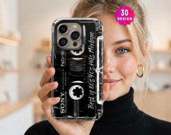 Retro Samsung S26 S25 S24 Ultra Case, 80s 90s  Mixtape cover
