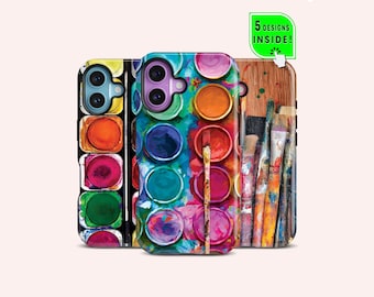 Watercolor Paint Palette Phone Case: Artistic Painter Gift - iPhone 17/16/15/14 Pro Max - Samsung S25/S24