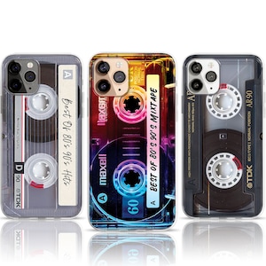 Retro Mixtape Custom Kassette Handyhülle, Y2K iPhone Case, 80er Jahre Geschenk zum Geburtstag, Vintage iPhone 15 14 13 MagSafe Case, Samsung S24 S23