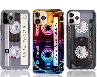 Retro Mixtape Custom Cassette Tape Phone Case, Y2K iPhone Case, 80s Gift for Birthday, Vintage iPhone 15 14 13 MagSafe Case, Samsung S24 S23
