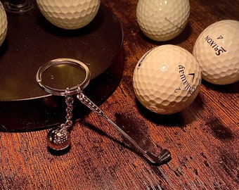 Golf mans Gift, Keychain perfect as a golf accessory and a great addition to the golf bag - best man gift, mens gift, golfers gift