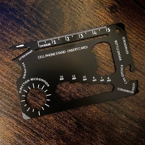 Mens 16 in 1 Card Gadget, Stocking Filler Screwdriver & Bottle Opener, Mens Gift, Dad Gift, Multi tool or 18th Birthday Gift, Christmas Gift image 1