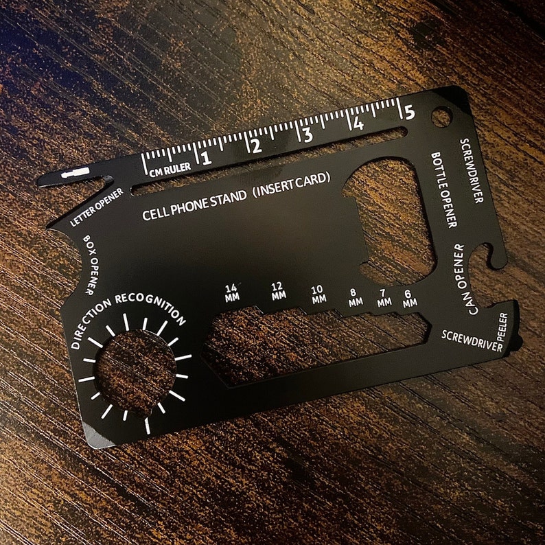 Mens 16 in 1 Card Gadget, Stocking Filler Screwdriver & Bottle Opener, Mens Gift, Dad Gift, Multi tool or 18th Birthday Gift, Christmas Gift image 1