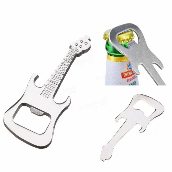 Guitar Men's Gift, Bottle Opener, Stocking Filler, Accessory | Unique Booze and Beer Lover's Present | Music Enthusiast