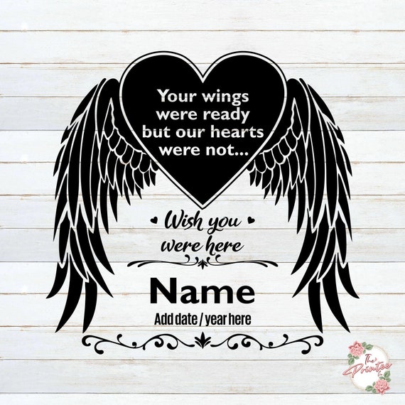 RIP SVG in Loving Memory SVG Your Wings Were Ready Svg Car - Etsy