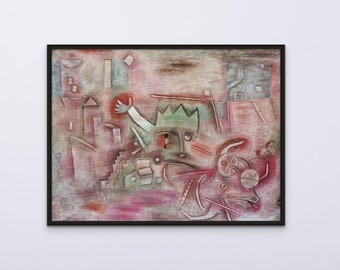Paul Klee print: Animal Terror. Art prints on canvas or art paper. Free shipping in the USA, Canada, and UK.