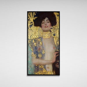 Gustav Klimt print: Judith and the Head. Fine art prints on art paper, canvas, and framed canvas. Free shipping in the USA, UK, Canada.