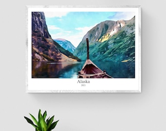 Custom landscape from photo. Custom landscape painting. Print in the USA
