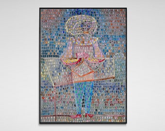 Paul Klee print: Boy in Fancy Dress. Art prints on canvas or art paper. Free shipping in the USA, Canada, UK, EU, Australia.