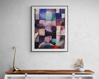 Paul Klee print: About a motif from Hammamet. Art prints on canvas or art paper. Free shipping in the USA, Canada, and UK.