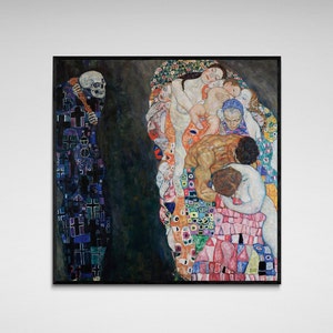 Gustav Klimt prints: Death and Life. Gustav Klimt giclee art prints on art paper and canvas. Free shipping in the USA, UK, and Canada.