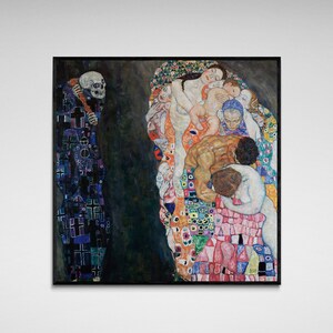 Gustav Klimt prints: Death and Life. Gustav Klimt giclee art prints on art paper and canvas. Free shipping in the USA, UK, and Canada.