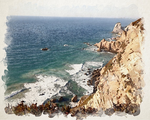 Custom landscape from photo. Style Watercolor painting from photo landscape. Custom landscape painting.